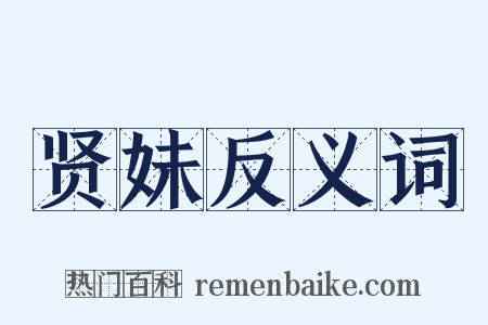 贤妹反义词是什么意思的图片